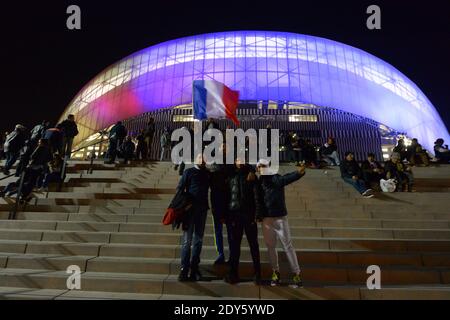 Das neue Stade-Velodrome während des freundlichen internationalen Fußballspieles, Frankreich gegen Schweden im Stade-Velodrome in Marseille, Frankreich am 18. November 2014. Frankreich gewann 1:0. Foto von Henri Szwarc/ABACAPRESS.COM Stockfoto