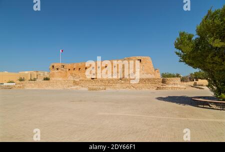 Blick auf die alte Festung Arad, in Muharraq Manama, Bahrain. Stockfoto