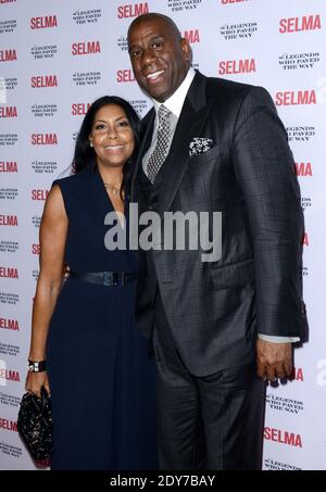 Earlitha Cookie Kelly und Earvin Magic Johnson nehmen an der 'Selma' and the Legends Who Phalen the Way Gala im Bacara Resort am 6. Dezember 2014 in Goleta, CA, USA Teil. Foto von Lionel Hahn/ABACAPRESS.COM Stockfoto