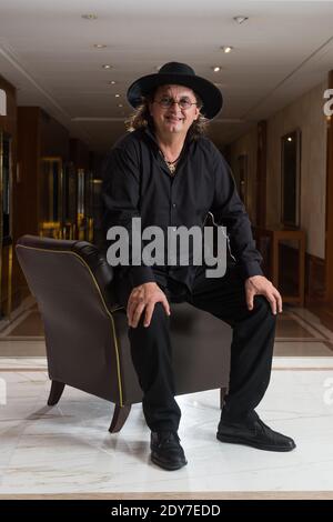 Der französische Küchenchef Marc Veyrat posiert am 31. Oktober 2014 im Mandarin Hotel in Genf, Schweiz. Foto von Loona/ABACAPRESS.COM Stockfoto