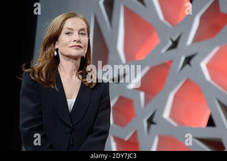 Isabelle Huppert beim Tribute to Japanese Cinema während des 14. Marrakech Film Festival in Marrakesch, Marokko am 9. Dezember 2014. Foto von Nicolas Briquet/ABACAPRESS.COM Stockfoto