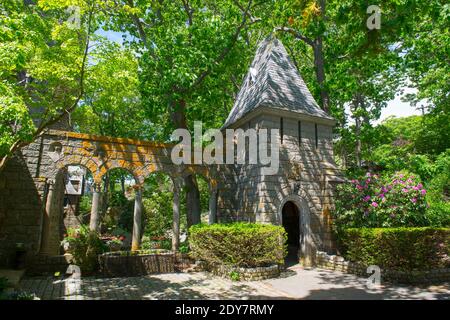 Hammond Castle im Dorf Magnolia in Gloucester, Massachusetts, USA. Stockfoto