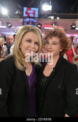 Nathalie Rheims und Marlene Jobert bei der Aufnahme von Vivement Dimanche in Paris, Frankreich, 2. Dezember 2014. Foto von Max Colin/ABACAPRESS.COM Stockfoto