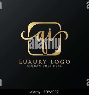 Initial Letter QI Logo Design Vektor-Vorlage. Modernes Luxus QI Buchstabe Logo Design Stock Vektor