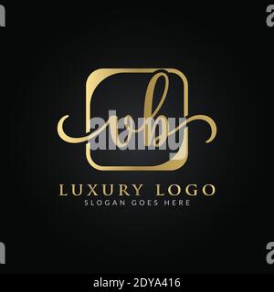 Anfangsbuchstabe VB-Logo Moderne Typografie Vektor-Vorlage. Kreativer Luxus Buchstabe VB Logo Vektor. Stock Vektor