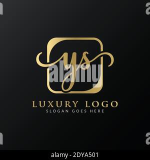 YS Logo Design Vektor-Vorlage. Anfänglicher Luxusbuchstabe YS Vektorgrafik Stock Vektor