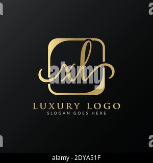 Creative Letter XL Logo Design Vektor-Vorlage. Initial Luxury Letter XL Logo Design Stock Vektor