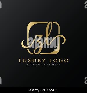 ZL Logo Design Vektor-Vorlage. Anfänglicher Luxusbuchstabe ZL Vektorgrafik Stock Vektor