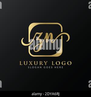 ZN Logo Design Vektor-Vorlage. Anfänglicher Luxusbuchstabe ZN Vektorgrafik Stock Vektor