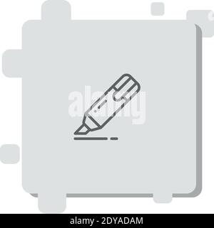 Textmarker Vektor-Symbol Moderne einfache Vektor-Illustration Stock Vektor