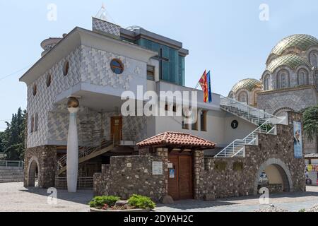 Gedenkhaus Mutter Teressa, Skopje, Mazedonien (FYROM), Republik Nordmakedonien Stockfoto