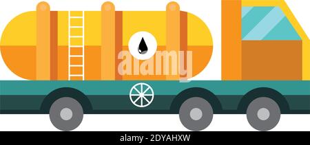 Zisterne Tank in LKW von Ölpreis Symbol Vektor Illustration Design Stock Vektor