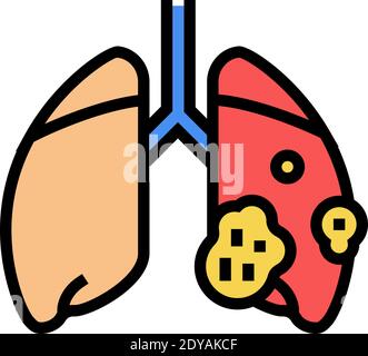 Acute Respiratory Distress Syndrome Farbe Symbol Vektor Illustration Stock Vektor