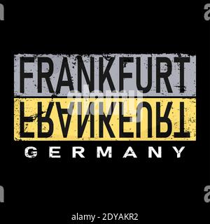 frankfurt Element Typografie T-Shirt-Design, Vektor-Element Illustration Grafik künstlerische urban Street Casual Wear Stock Vektor