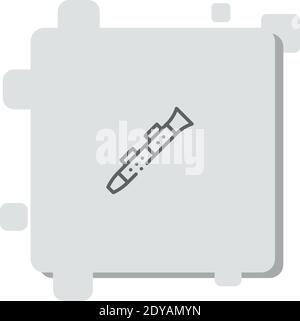 Flöte Vektor-Symbol Moderne einfache Vektor-Illustration Stock Vektor