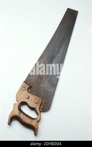 Alte Handsäge Stockfoto