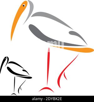 Vektor eines Vogels Design auf weißem Hintergrund. Leicht editierbare Vektorgrafik mit Ebenen. Wilde Tiere. Stock Vektor