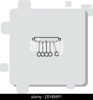 newton Cradle Vektor-Symbol Moderne einfache Vektor-Illustration Stock Vektor