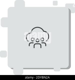 Vektorsymbol für freigegebene Ordner Moderne einfache Vektordarstellung Stock Vektor