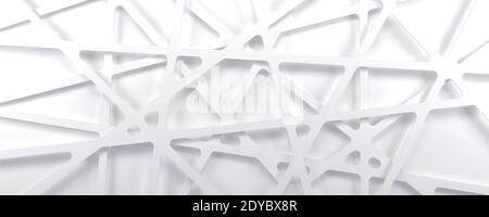 Abstrakte weiße Streifen Technologie Hintergrund. 3d-Rendering. Stockfoto