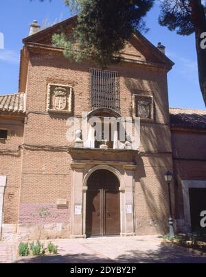 EXTERIEUR- FACHADA DEL CONVENTO DE LAS CARMELITAS DEL CORPUS CHRISTI- S XVII. LAGE: CONVENTO DE LAS CARMELITAS. Alcalá de Henares. MADRID. SPANIEN. Stockfoto