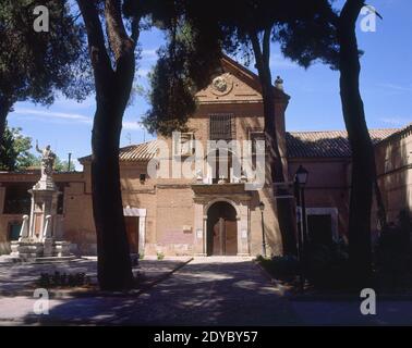 EXTERIEUR- FACHADA DEL CONVENTO DE LAS CARMELITAS DEL CORPUS CHRISTI- S XVII. LAGE: CONVENTO DE LAS CARMELITAS. Alcalá de Henares. MADRID. SPANIEN. Stockfoto