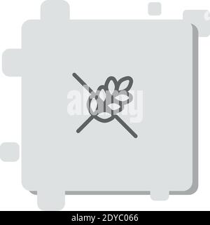 Glutenfreie Vektor-Symbol moderne einfache Vektor-Illustration Stock Vektor