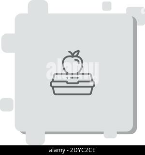 Lunch Box Vektor-Symbol Moderne einfache Vektor-Illustration Stock Vektor