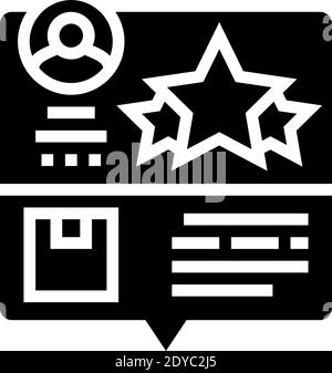 Testimonial Feedback Glyphe Icon Vektor Illustration Stock Vektor