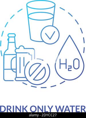 Symbol für das Konzept „nur Trinkwasser“ Stock Vektor