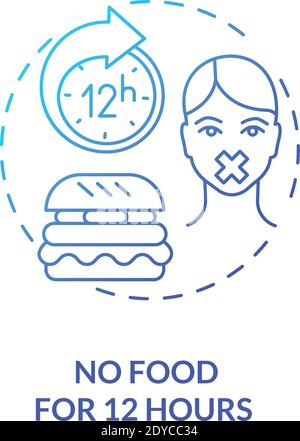 Kein Essen für 12 Stunden Concept Icon Stock Vektor