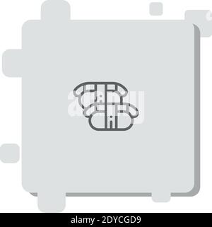 Sushi Vektor-Symbol Moderne einfache Vektor-Illustration Stock Vektor