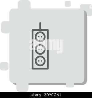 Drei elektrische Stecker Vektor-Symbol moderne einfache Vektor-Illustration Stock Vektor