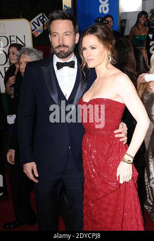 Ben Affleck und Jennifer Garner kommen zur 70. Annual Golden Globe Awards Zeremonie, die am 13. Januar 2013 im Beverly Hilton Hotel in Los Angeles, CA, USA, stattfand. Foto von Lionel Hahn/ABACAPRESS.COM Stockfoto