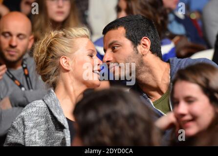 Virginie Efira und ihr Freund Mabrouk el Mechri während der 16. Abschlussfeier des Comedy Film Festivals Alpe d'Huez am 19. Januar 2013 in l'Alpe d'Huez, Frankreich. Foto von Jeremy Charriau/ABACAPRESS.COM Stockfoto