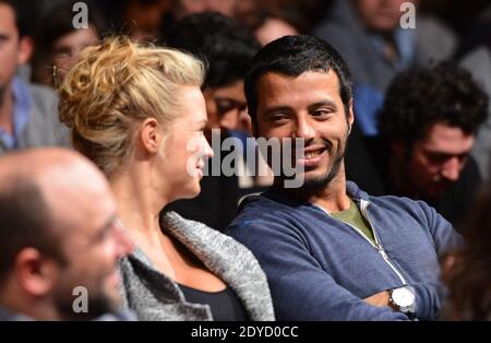 Virginie Efira und ihr Freund Mabrouk el Mechri während der 16. Abschlussfeier des Comedy Film Festivals Alpe d'Huez am 19. Januar 2013 in l'Alpe d'Huez, Frankreich. Foto von Jeremy Charriau/ABACAPRESS.COM Stockfoto