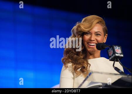 Beyonce Knowles auf der Superbowl Halbzeit-Pressekonferenz 2013, die am 31. Januar 2013 in New Orleans, LA, USA, stattfand. Foto von Craig Mulcahy/ABACAPRESS.COM Stockfoto