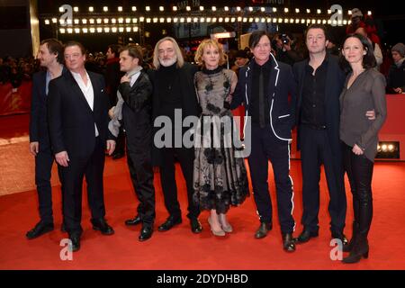 Schauspieler Marko Mandic, Peter Kurth, Lars Rudolph, Wolfgang Packhaeuser, Rosa Enskat, Uwe Bohm und Regisseur Thomas Arslan bei der Gold-Premiere während der 63. Berlinale, Internationale Filmfestspiele Berlin, Deutschland, am 09. Februar 2013. Foto von Aurore Marechal/ABACAPRESS.COM Stockfoto