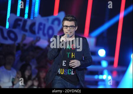 EXCLUSIF - Flo Anhänger le Prime 5 de La Nouvelle Star 2013, a Issy-Les-Moulineaux, Frankreich, le12 février 2013. Foto von Nicolas Briquet/D8/ABACAPRESS.COM Stockfoto