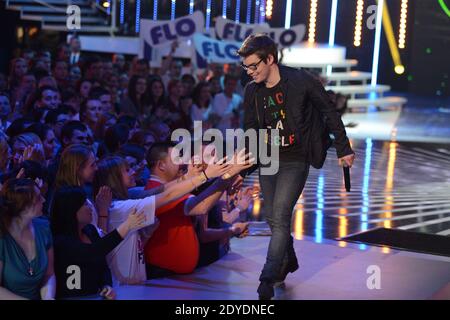 EXCLUSIF - Flo Anhänger le Prime 5 de La Nouvelle Star 2013, a Issy-Les-Moulineaux, Frankreich, le12 février 2013. Foto von Nicolas Briquet/D8/ABACAPRESS.COM Stockfoto