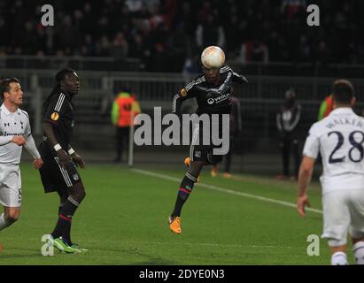 Lyons Gueida Fofana während des Europa-League-Fußballmatches, Olympique Lyonnais gegen Tottenham Hotspur FC im Gerland-Stadion in Lyon, Frankreich, am 21. Februar 2013. Das Spiel endete in einem Unentschieden von 1-1. Foto von Vincent Dargent/ABACAPRESS.COM Stockfoto