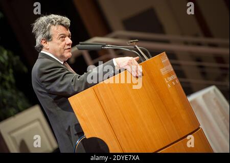 Der Präsident der französischen Union unabhängiger Demokraten (UDI) Jean-Louis Borloo nahm an einem Treffen in Annecy, Frankreich, am 28. Februar 2013 zur Gründung der UDI-Partei in Haute-Savoie Teil. Foto von Gilles Bertrand/ABACAPRESS.COM Stockfoto