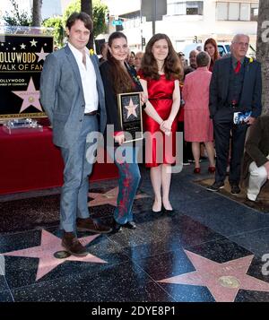 Morgan Ritchie, Charlotte Ritchie und Maria Burton nehmen am 1. März 2013 in Los Angeles, CA, USA, an der Zeremonie zur Ehrung des verstorbenen Richard Burton mit einem Stern auf dem Hollywood Walk of Fame Teil. Foto von Lionel Hahn/ABACAPRESS.COM Stockfoto