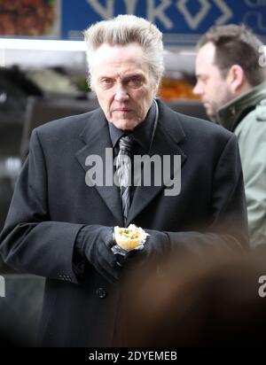 Der US-Schauspieler Christopher Walken filmt am 14. März 2013 in New York, NY, eine Neuaufnahme des Films "Gods Behaving Badly".Foto: Charles Guerin/ABACAPRESS.COM Stockfoto