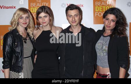 Aimee-Lynn Chadwick, Alexandra Daddairo, Keram Malicki-Sanchez, Tania Raymonde, Book Launch Party for the Beauty Detox Foods von Kimberly Snyder in den Smash Box Studios in Hollywood, Kalifornien. 26. März 2013 (im Bild: Aimee-Lynn Chadwick, Alexandra Daddairo, Keram Malicki-Sanchez, Tania Raymonde) Foto von Baxter/ABACAPRESS.COM Stockfoto