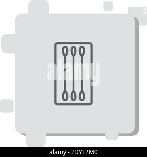Baumwollknospen Vektor-Symbol moderne einfache Vektor-Illustration Stock Vektor