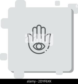 hamsa Vektor-Symbol Moderne einfache Vektor-Illustration Stock Vektor