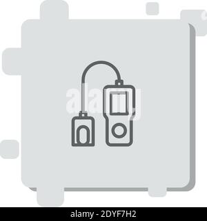 Pulsoximeter Vektor-Symbol Moderne einfache Vektor-Illustration Stock Vektor