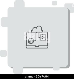 Multimedia Vektor-Symbol Moderne einfache Vektor-Illustration Stock Vektor