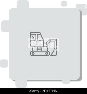 Digger Vektor-Symbol Moderne einfache Vektor-Illustration Stock Vektor